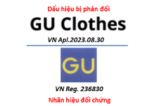 Applied-for mark  “GU Clothes”  is being opposed
